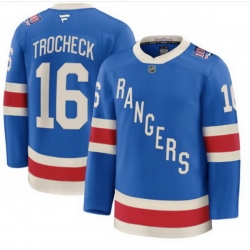 Men New York Rangers 16 Vincent Trocheck Blue Centennial Stitched Hockey Jersey Men New York Rangers 16 Vincent Trocheck Blue Centennial Stitched Hockey Jersey