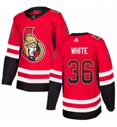 Mens Adidas Ottawa Senators 36 Colin White Authentic Red Drift Fashion NHL Jersey 