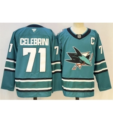 Men San Jose Sharks 71 Macklin Celebrini Teal 2026 With C Patch Stitched Hockey Jersey Men San Jose Sharks 71 Macklin Celebrini Teal 2026 With C Patch Stitched Hockey Jersey