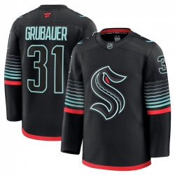 Men Seattle Kraken 31 Philipp Grubauer Black Alternate Stitched Hockey Jersey Men Seattle Kraken 31 Philipp Grubauer Black Alternate Stitched Hockey Jersey