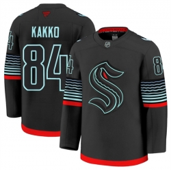 Men Seattle Kraken 84 Kaapo Kakko Black Alternate Stitched Hockey Jersey Men Seattle Kraken 84 Kaapo Kakko Black Alternate Stitched Hockey Jersey