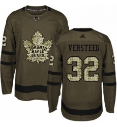 Mens Adidas Toronto Maple Leafs 32 Kris Versteeg Authentic Green Salute to Service NHL Jersey 