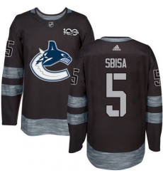 Canucks #5 Luca Sbisa Black 1917 2017 100th Anniversary Stitched NHL Jersey