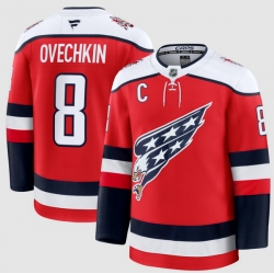 Men Washington Capitals 8 Alexander Ovechkin Red 2025 26 With C Patch Alternate Stitched Hockey Jersey Men Washington Capitals 8 Alexander Ovechkin Red 2025 26 With C Patch Alternate Stitched Hockey Jersey