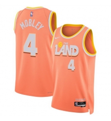 Men Cleveland Cavaliers 4 Evan Mobley Orange 2025 26 City Edition Stitched Jersey Men Cleveland Cavaliers 4 Evan Mobley Orange 2025 26 City Edition Stitched Jersey