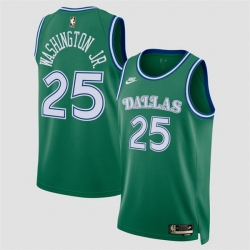 Men Dallas Mavericks 25 P J  Washington Green 2025 Classic Edition Stitched Basketball Jersey Men Dallas Mavericks 25 P J  Washington Green 2025 Classic Edition Stitched Basketball Jersey
