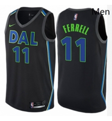 Mens Nike Dallas Mavericks 11 Yogi Ferrell Swingman Black NBA Jersey City Edition 