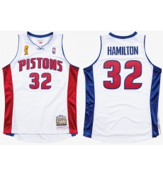 Men Detroit Pistons 32 Richard Hamilton 2003 04 White Stitched Jersey Men Detroit Pistons 32 Richard Hamilton 2003 04 White Stitched Jersey