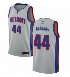 Mens Nike Detroit Pistons 44 Rick Mahorn Swingman Silver NBA Jersey Statement Edition