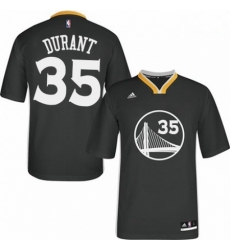 Mens Adidas Golden State Warriors 35 Kevin Durant Authentic Black Alternate NBA Jersey