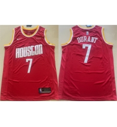 Men Houston Rockets 7 Kevin Durant Red Icon Edition Stitched Jersey Men Houston Rockets 7 Kevin Durant Red Icon Edition Stitched Jersey