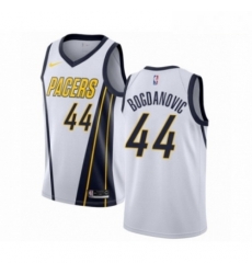 Mens Nike Indiana Pacers 44 Bojan Bogdanovic White Swingman Jersey Earned Edition 