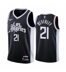 Men Nike Los Angeles Clippers 21 Patrick Beverley Black NBA Swingman 2020 21 City Edition Jersey