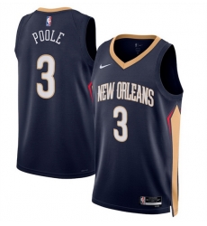 Men New Orleans Pelicans 3 Jordan Poole Navy 2025 Icon Edition Stitched Basketball Jersey Men New Orleans Pelicans 3 Jordan Poole Navy 2025 Icon Edition Stitched Basketball Jersey