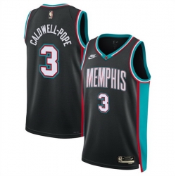 Men Memphis Grizzlies 3 Kentavious Caldwell Pope Kentavious Caldwell Pope Black 2025 Classic Edition Stitched Basketball Jersey Men Memphis Grizzlies 3 Kentavious Caldwell Pope Kentavious Caldwell Pope Black 2025 Classic Edition Stitched Basketball Jersey