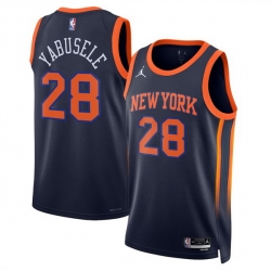 Men New Yok Knicks 28 Guerschon Yabusele Black 2025 Statement Edition Stitched Basketball Jersey Men New Yok Knicks 28 Guerschon Yabusele Black 2025 Statement Edition Stitched Basketball Jersey