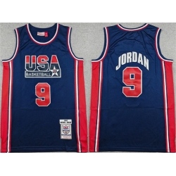 Men USA Basketball 9 Michael Jordan Navy Stitched Jersey Men USA Basketball 9 Michael Jordan Navy Stitched Jersey