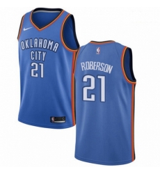 Mens Nike Oklahoma City Thunder 21 Andre Roberson Swingman Royal Blue Road NBA Jersey Icon Edition 