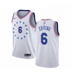 Mens Nike Philadelphia 76ers 6 Julius Erving White Swingman Jersey Earned Edition