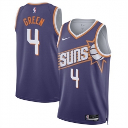 Men Phoenix Suns 4 Jalen Green Purple 2025 Icon Edition Stitched Basketball Jersey Men Phoenix Suns 4 Jalen Green Purple 2025 Icon Edition Stitched Basketball Jersey
