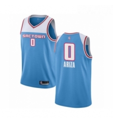 Mens Sacramento Kings 0 Trevor Ariza Authentic Blue Basketball Jersey 201 19 City Edition 