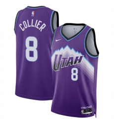 Men Utah Jazz 8 Isaiah Collier Purple 2025 Icon Edition Stitched Basketball Jersey Men Utah Jazz 8 Isaiah Collier Purple 2025 Icon Edition Stitched Basketball Jersey