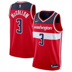 Men Washington Wizards 3 CJ McCollum Red Icon Edition Stitched Basketball Jersey Men Washington Wizards 3 CJ McCollum Red Icon Edition Stitched Basketball Jersey