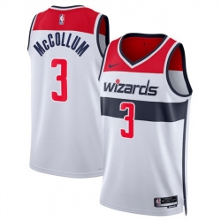 Men Washington Wizards 3 CJ McCollum White Association Edition Stitched Basketball Jersey Men Washington Wizards 3 CJ McCollum White Association Edition Stitched Basketball Jersey