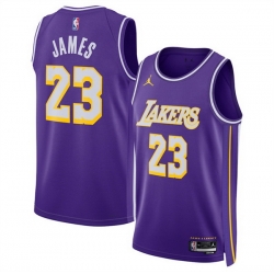 Men Los Angeles Lakers 23 LeBron James Purple 2025 Statement Edition Stitched Basketball Jersey Men Los Angeles Lakers 23 LeBron James Purple 2025 Statement Edition Stitched Basketball Jersey