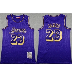 Men Los Angeles Lakers 23 LeBron James Purple Thowback Stitched Basketball Jersey Men Los Angeles Lakers 23 LeBron James Purple Thowback Stitched Basketball Jersey