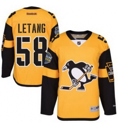 Penguins #58 Kris Letang Gold 2017 Stadium Series Stitched NHL Jersey