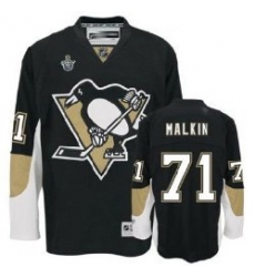 RBK Pittsburgh Penguins EVGENI MALKIN STANLEY CUP #71 Hockey Jersey black