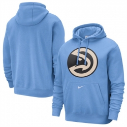 Men Atlanta Hawks Light Blue 2024 25 City Edition Essential Club Pullover Hoodie