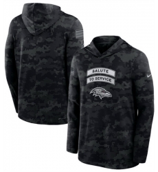 Men Baltimore Ravens Black 2026 Salute to Service Sideline Lightweight Hoodie Dri FIT Long Sleeve Top Men Baltimore Ravens Black 2026 Salute to Service Sideline Lightweight Hoodie Dri FIT Long Sleeve Top