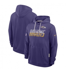 Men Baltimore Ravens Purple Sideline Standard Issue Top Prospect Dri FIT Hoodie Men Baltimore Ravens Purple Sideline Standard Issue Top Prospect Dri FIT Hoodie