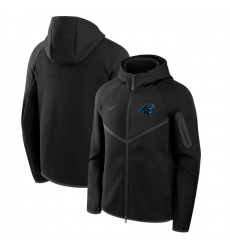 Men Carolina Panthers Black Tech Fleece Full Zip Windrunner Hoodie Men Carolina Panthers Black Tech Fleece Full Zip Windrunner Hoodie