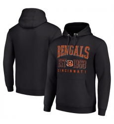 Men Cincinnati Bengals Black Throwback Logo Pullover Hoodie Men Cincinnati Bengals Black Throwback Logo Pullover Hoodie