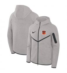 Men Cincinnati Bengals Gray Tech Fleece Full Zip Windrunner Hoodie Men Cincinnati Bengals Gray Tech Fleece Full Zip Windrunner Hoodie
