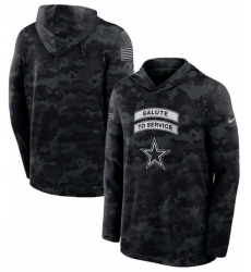 Men Dallas Cowboys Black 2026 Salute to Service Sideline Lightweight HoodieDri FIT Long Sleeve Top Men Dallas Cowboys Black 2026 Salute to Service Sideline Lightweight HoodieDri FIT Long Sleeve Top
