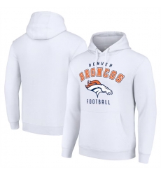 Men Denver Broncos White Pullover Hoodie Men Denver Broncos White Pullover Hoodie