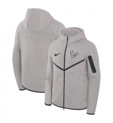 Men Houston Texans Gray Tech Fleece Full Zip Windrunner Hoodie Men Houston Texans Gray Tech Fleece Full Zip Windrunner Hoodie