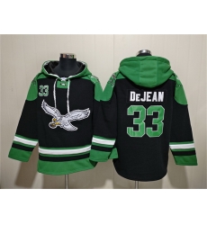Men Philadelphia Eagles 33 Cooper DeJean Black Ageless Must Have Lace Up Pullover Hoodie Men Philadelphia Eagles 33 Cooper DeJean Black Ageless Must Have Lace Up Pullover Hoodie