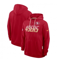 Men San Francisco 49ers Scarlet Sideline Standard Issue Top Prospect Dri FIT Hoodie Men San Francisco 49ers Scarlet Sideline Standard Issue Top Prospect Dri FIT Hoodie
