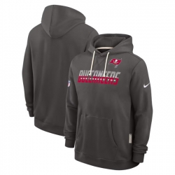 Men Tampa Bay Buccaneers Pewter Sideline Standard Issue Top Prospect Dri FIT Hoodie