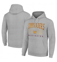 Men Washington Commanders Grey Throwback Logo Pullover Hoodie Men Washington Commanders Grey Throwback Logo Pullover Hoodie