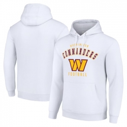 Men Washington Commanders White Pullover Hoodie
