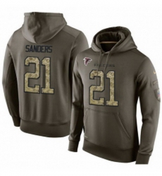 NFL Nike Atlanta Falcons 21 Deion Sanders Green Salute To Service Mens Pullover Hoodie