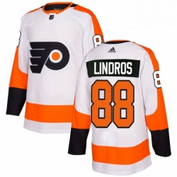 Womens Adidas Philadelphia Flyers 88 Eric Lindros Authentic White Away NHL Jersey 