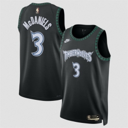 Men Minnesota Timberwolves 3 Jaden McDaniels Black 2025 Classic Edition Stitched Jersey Men Minnesota Timberwolves 3 Jaden McDaniels Black 2025 Classic Edition Stitched Jersey