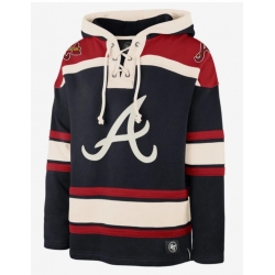 Men Atlanta Braves Navy Red Hoodie